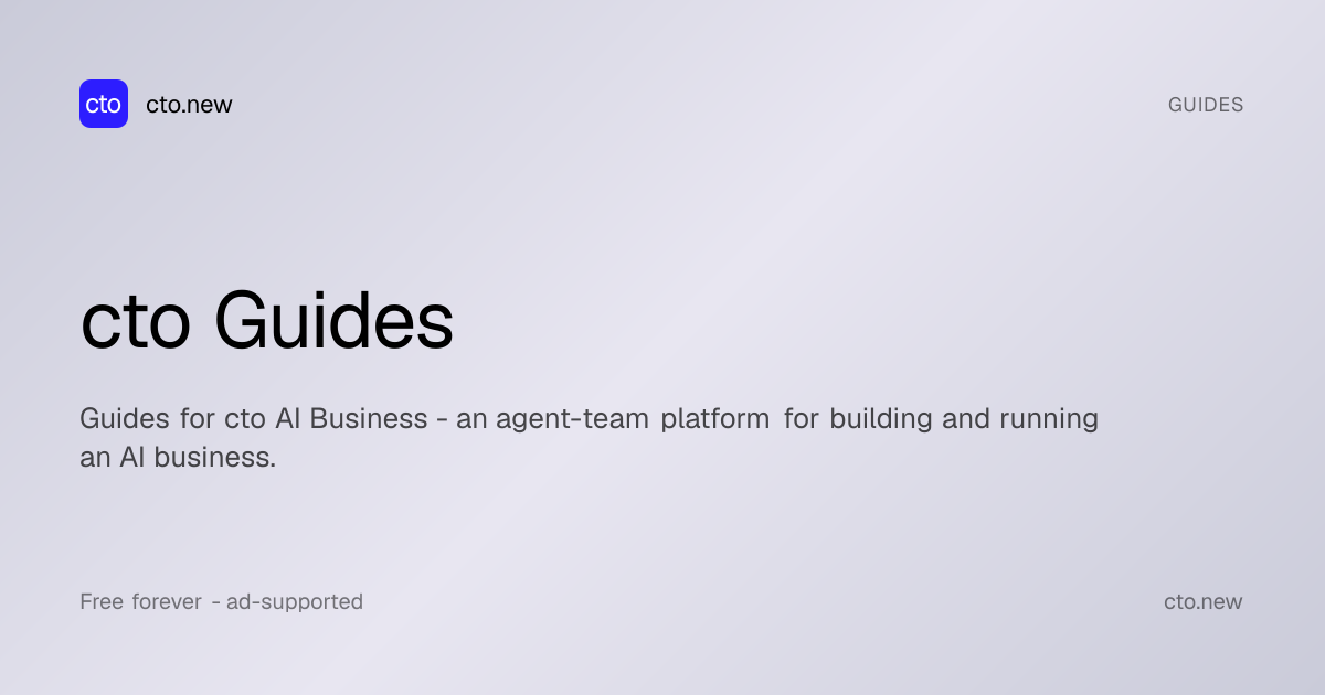Guides - cto AI Business
