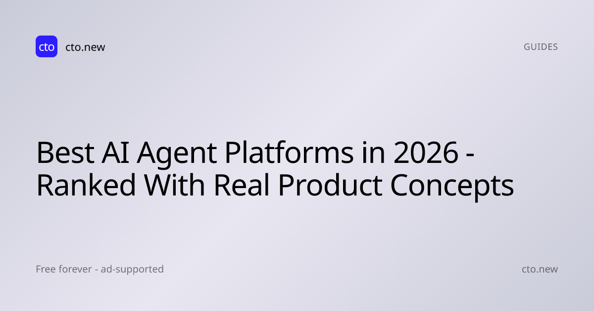 Best AI Agent Platforms in 2026 - Ranked With Real Product Concepts